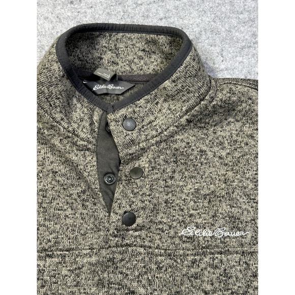 Eddie Bauer Radiator Fleece 1/4 Snap Button Mock Neck Sweater Mens S Small - Picture 3 of 12